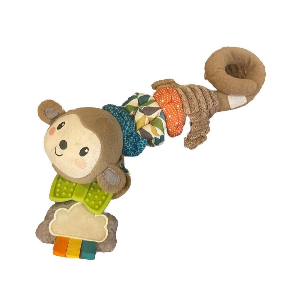 INFANTINO MONKEY GO GAGA MUSICAL PULL DOWN PLUSH BABY ACTIVITY TOY - 10" LONG